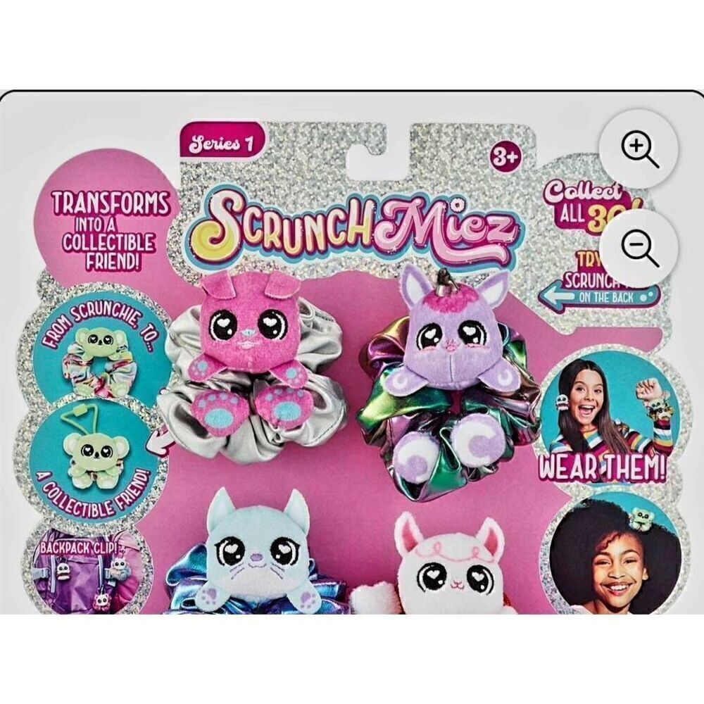 NIP SERIES 1 COLLECTIBLE SCRUNCHY MEIZ RAINBOW GLITZ FRIENDS